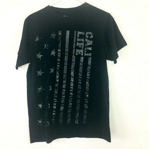 Tokes Label Adult T-shirt Size Medium Black Cali L